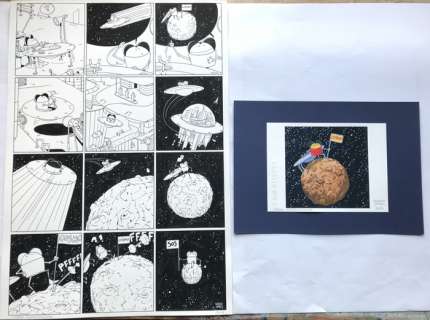 Torres, Daniel | Torres, Daniel - Original page + original colour drawing - Cosmo el robot - Cosmo conquistador - (2001) | Catawiki