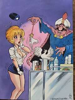 Gürsel, Gürçan - Gürsel, Gürçan - Dessin original couleur - Hommage à Walthéry