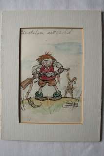 Laudy, Jacques | Laudy, Jacques - Originele tekening in kleur + letter - Bimelabom et Chibiche - Bimelabom est fâché - (1987) | Catawiki