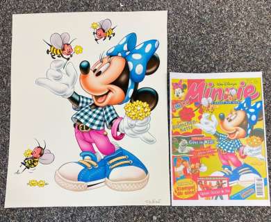 Ray Nicholson | Minnie Magazin GC MI1998-08 - Signed Original Airbrushed Cover Drawing by Ray Nicholson | Catawiki