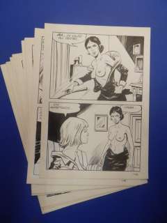 Nevio Zeccara | Hessa n. 1 - Nevio Zeccara - 10x Tavole Originali Erotiche "Esplode l’Europa!" - Page volante - Exemplaire unique - (1970) | Catawiki