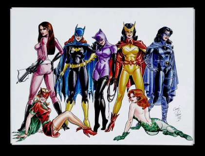 Andy Price - 7 super sexy dc babes color pinup (sold live on ‘dueling dealers of comic art‘ episode #35 podcast on 9-4-2021