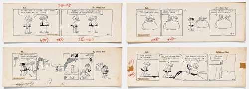 Lot of Four ’’B.C.’’ Comic Strips from 1960 | Nate Sanders