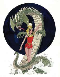 De Gieter | Papyrus, dessin original à l’encre de chine et à l’aquarelle réalisé pour un PLV. | Septimus