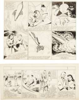 Alex Raymond Flash Gordon with a Matching Jungle Jim Sunday Comic Strip Original Art dated 7-6-41 (King - | Heritage