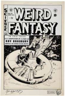 Al Williamson, Al Feldstein, and Roy Krenkel Weird Fantasy #18 "Homesick" Cover Signed by Ray -