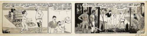Roy Crane and Leslie Turner Wash Tubbs and Captain Easy Daily Comic Strip Original Art (NEA Services, Inc., -
