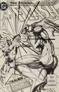 Greg LaRocque and Roy Richardson Flash #71 Cover Original Art (DC, 1991). Image area of 10" x 15". -