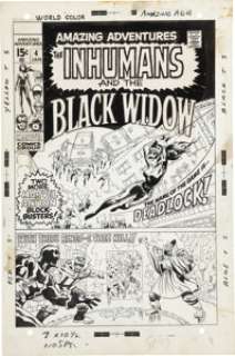 John Buscema and John Verpoorten Amazing Adventures #4 Black Widow/Inhumans Cover Original Art (Marvel, 1971). - | Heritage