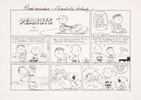 Charles Schulz Peanuts Signed Sunday Comic Strip Original Art dated 6-21-98 (United Feature Syndicate, 1998). - | Heritage