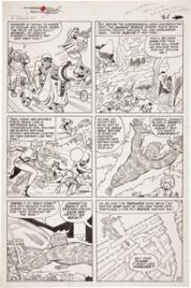 Jack Kirby and Chic Stone Fantastic Four #31 Mole Man page 17 Original Art (Marvel, 1964). This exhilarating page -