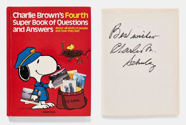 Charles Schulz Signed First Edition of ’’Charlie Brown’s Fourth Super Book of Questions and Answers’’ -- Without Inscription | Nate Sanders