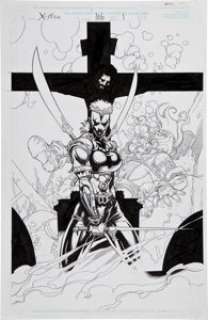 Leinil Francis Yu The  X-Men #106 Splash Page 1 Original Art (Marvel, 2000). After his run on Wolverine -