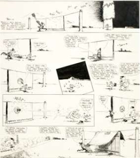 George Herriman Krazy Kat Sunday Comic Strip Original Art (King Features Syndicate, c. 1920). Ignatz pulls the - | Heritage