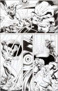 Dan Jurgens and Bob Layton Captain America #41 Red Skull Page 19 Original Art (Marvel, 2001). Batroc the Leaper -