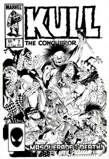 Michael Golden - kull the conqueror #7 cover (bigger than twice up! Great kull battle cover! ) 1984