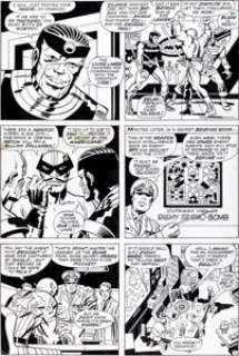 Jack Kirby and Dan Adkins Captain America #105 Page 7 Original Art (Marvel, 1968). The Swordsman, Batroc, and the -