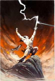 Frank Frazetta The Tempest Oil Painting Original Art (1988). This magnificent painting is the second version of a - | Heritage