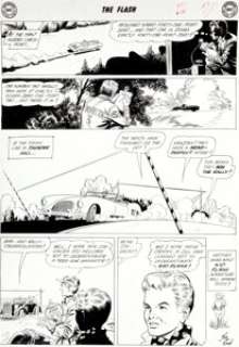 Carmine Infantino and Joe Giella The Flash #116 Kid Flash Page 11 Original Art (DC, 1960). This nifty auto racing -