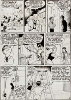 Bob Montana Pep Comics #27 Archie Story Page 4 Original Art (MLJ/Archie, 1942). Archie is a reluctant candidate -