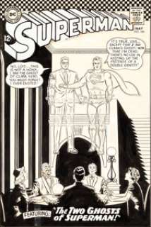 Curt Swan and George Klein Superman #186 Cover Original Art (DC, 1966). No treasured DC art showpiece exclaims -