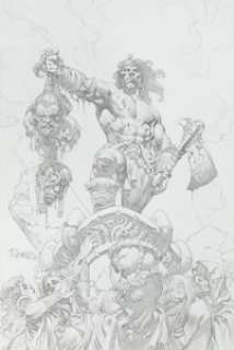 Tomás Giorello - Conan Commissioned Illustration Original Art (ca. 2000s). "...and to hear the -