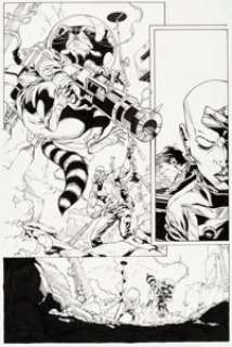 Brad Walker and Victor Olazaba Guardians of the Galaxy #20 Page 7 Original Art (Marvel, 2010). Rocket Raccoon -