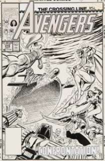 Paul Ryan and Tom Palmer Avengers #319 Cover Original Art (Marvel, 1990). Underwater action starring Perun -