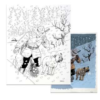 Léo | Trent, illustration Ã  l’encre de Chine pour la co… | Millon