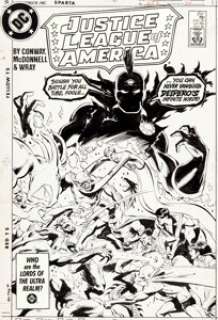 Luke McDonnell and Kyle Baker Justice League of America #252 Cover Original Art (DC, 1986). A revamped (and -
