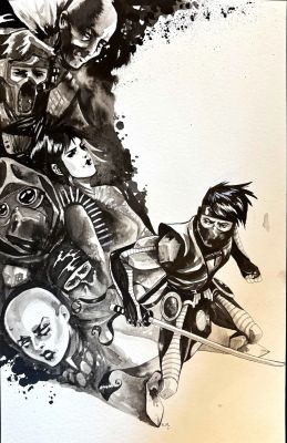 Megan Hutchison | Ninja-K #14 Cover Inks | Megan Hutchison