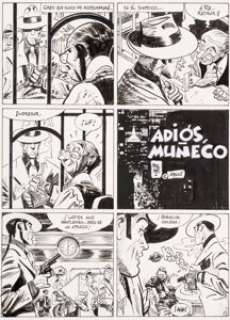 Jordi Bernet Torpedo #T14 Title Page 1 "Adios, Muneco" [Goodbye, Doll] Original Art (Glenat, 1999). -