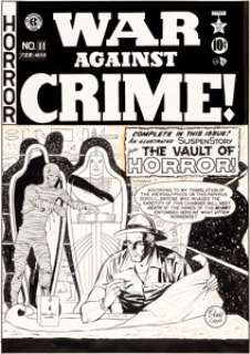 Johnny Craig War Against Crime #11 Cover Original Art (EC, 1950). "From the Vault of Horror!" This -