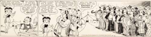 Bud Counihan Betty Boop Daily Comic Strip Original Art dated 11-12-34 (King Features Syndicate, 1934). - | Heritage