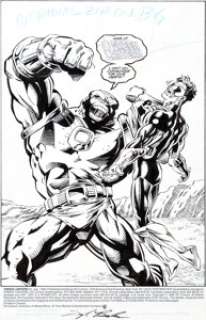 Darryl Banks and Romeo Tanghal Green Lantern #53 Splash Page 1 Original Art (DC, 1994). Kyle Rayner is at -