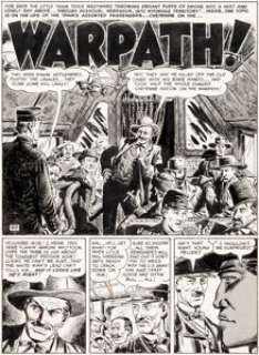 John Severin Two-Fisted Tales #38 "Warpath!" Story Page 1 Original Art (EC, 1954). Ink over -
