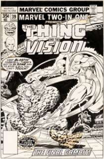 Ron Wilson and Pablo Marcos Marvel Two-In-One #39 Cover Thing, Vision, and Daredevil Original Art (Marvel, 1978)....