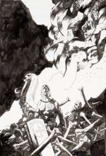 Mike Mignola B.P.R.D. Hell on Earth #1 - New World Cover Original Art (Dark Horse, 2011)....