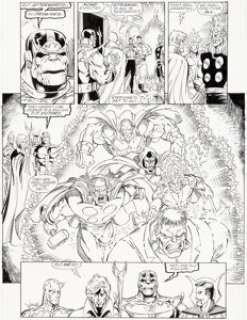 Ron Lim and Joe Rubinstein Infinity Gauntlet #5 Story Page 36 Thanos and Adam Warlock Original Art (Marvel, 1991)....