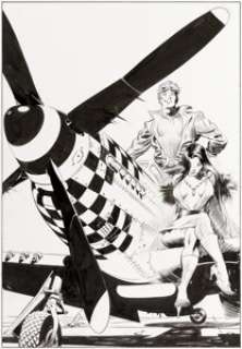 Tom Grindberg Airboy and the Airfighters: Dangerous Liaisons Trade Paperback Cover Original Art (Moons...