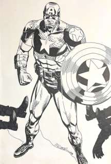 Michael Golden | Captain America - Michael Golden - Captain America Drawing - Exemplaire unique | Catawiki