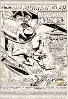 Bob Lubbers and Ricardo Villamonte The Human Fly #16 Splash Page 1 Original Art (Marvel, 1978)....