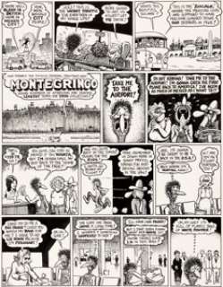 Gilbert Shelton and Dave Sheridan The Fabulous Furry Freak Brothers #4 Story Page Original Art (Rip Off Press, 197...