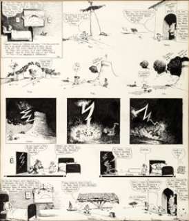 George Herriman Krazy Kat Sunday Comic Strip Original Art dated 3-25-17 (King Features Syndicate, 1917)....