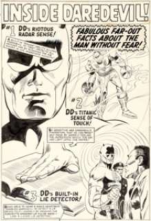 Gene Colan and John Tartaglione Daredevil Annual #1 Pin-Up Illustration Original Art (Marvel, 1967).... | Heritage
