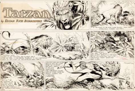  - Burne Hogarth Tarzan #974 Sunday Comic Strip Original Art dated 11-6-49 (United Feature Syndicate, 1949)....