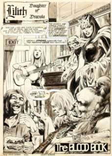  - Bob Brown, Neal Adams, and the Crusty Bunkers Dracula Lives #10 Complete 16-Page Story "The Blood Book" Original A... (Total: 16 Original Art)