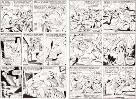 Steve Ditko Amazing Spider-Man #32 Story Pages 12-13 Original Art (Marvel, 1966). ... (Total: 2 Original Art)