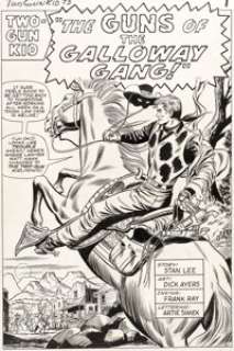 Dick Ayers and Frank Giacoia (as Frank Ray) Two-Gun Kid #73 Splash Page Original Art (Marvel Comics, 1965)....