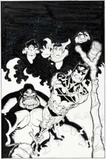 Ed McGuinness and Dexter Vines JLA:Classified #3 Cover Original Art (DC, 2005). Gorilla Grodd has Batman -